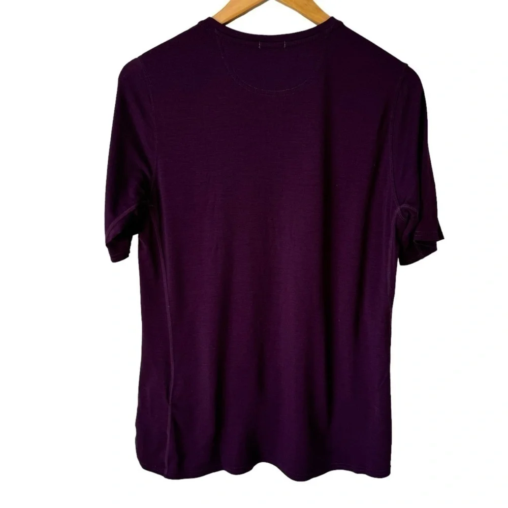 Bontrager Adventure Wool Blend Henley Top Purple Cycling Hiking Women's Size L - Picture 5 of 9